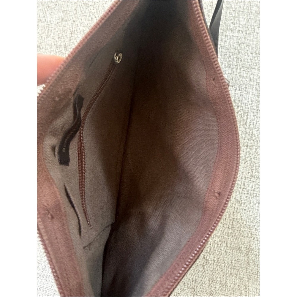Vintage Y2K Woven Leather Shoulder Bag BCBG MaxAzria Clutch Minimalist braided - Picture 6 of 13